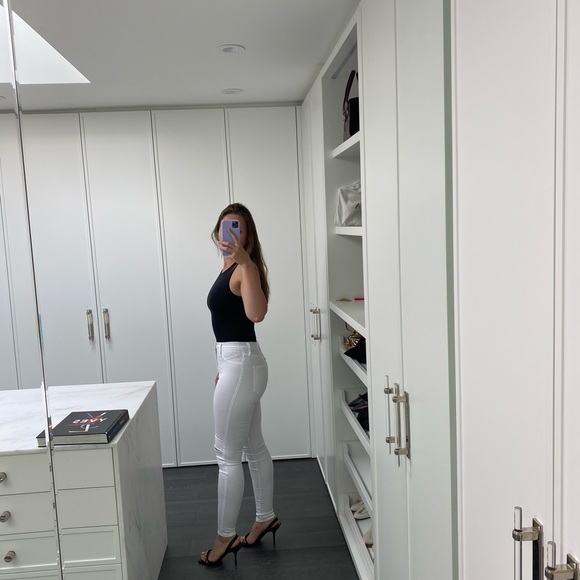 Fashion Nova white skinny jeans with ripped knees - Picture 2 of 6